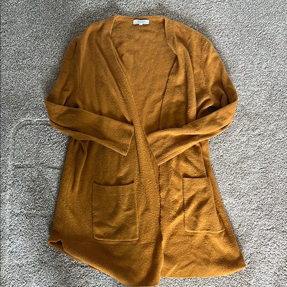 Madewell Yellow Cozy Knit Cardigan Sweater